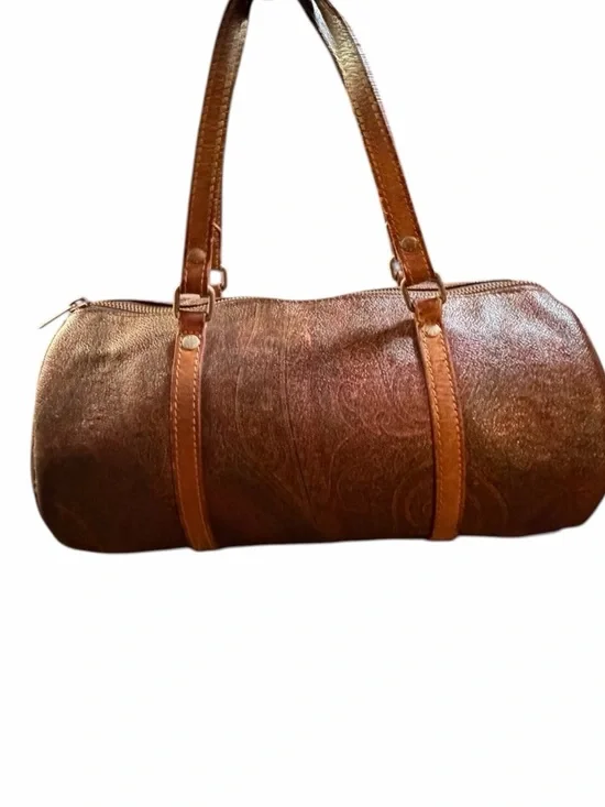 VINTAGE 1997 Etro Milano Paisley Barrel Bag - Made in Italy - Picture 1 of 8